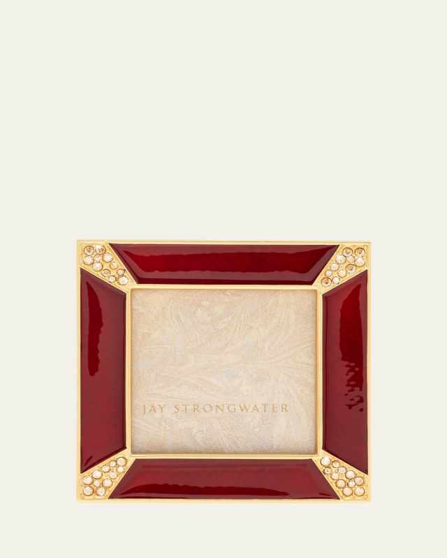 Crystal Pave Corner Square Frame